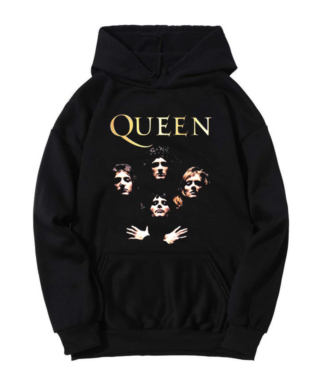 Queen Band Hoodie Freddie Mercury Queen Band Vintage Band Etsy