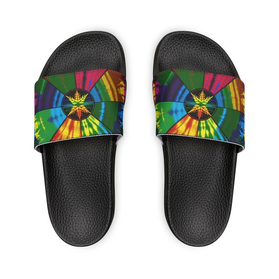 Buy Tie Dye Flip Flops Colorful Slides Unique Slippers Vibrant