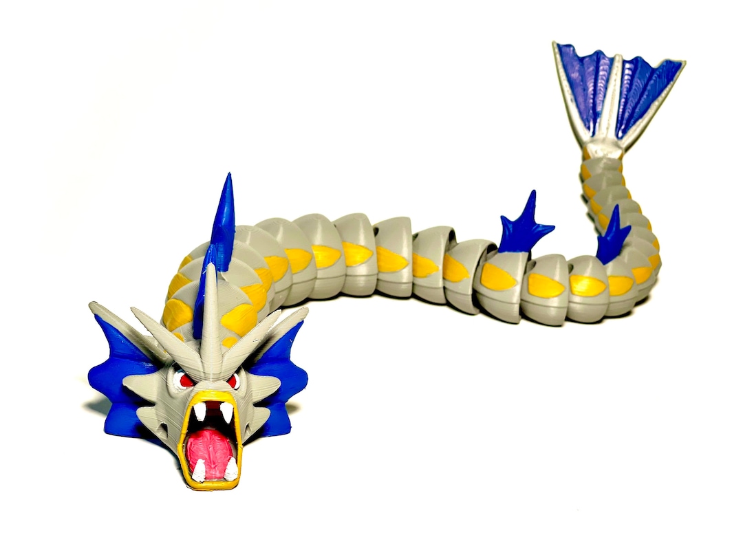 Articulated/flexible Gyarados Fan Art 16 Inches Hand Painted Etsy
