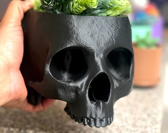 Skull Succulent Planter Pot: Goth Cottagecore Desk Decor