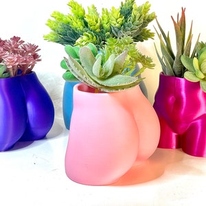 Quirky Female Butt Plan Indoor Succulent Holder, Che Bachelorette Party GiftHandcrafted Cheeky Pottery Vase,Perfect Galentine&#39;s Day Present
