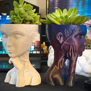 Woman Head Planter Flower Pot Woman succulent plante/plant lover/with-drainage hole houseplants Mother’s Day gift ideas
