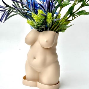 Empowering Body Positive Planter Set - 3D Printed, Drainage Included - Perfect Gift for Inclusive Decor Lovers, Mother’s Day gift