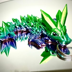 Fidget keychain Baby-Kristalldrache-Spielzeug 3D Gedruckte Augen gemalt niedlich Schlüsselband Anti-Stress-Angst-Stimulierung