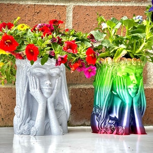 Woman Head Planter Flora Flower Pot Woman succulent plante/plant lover/with-drainage hole houseplants