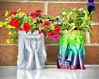 Woman Head Planter Flora Flower Pot Woman succulent plante/plant lover/with-drainage hole houseplants