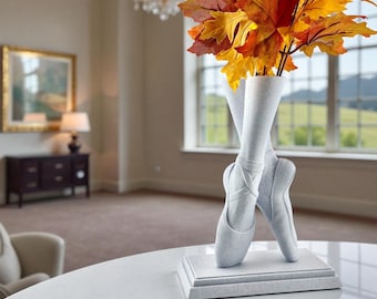 Vaas ballerinabenen | Bloempot elegante danssculptuur, balletdecor, 3D-geprinte moderne huiskunst, minimalistische bloempot cadeau voor dansers