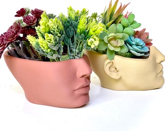 Face Planter: 3D Printed Head Pot with Drainage
