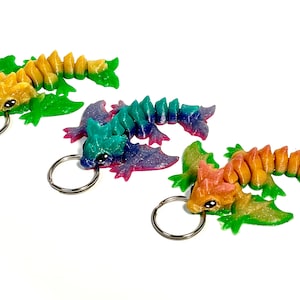 Baby Dragons Wyvern Keychain dragon fidget articulated keychain Easter gift