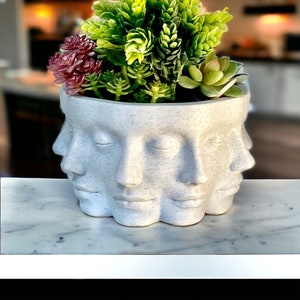 3D gedruckter Multiface Blumentopf: Modernes geometrisches Wohndekor