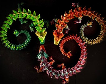 Articulated Crystal Dragon: 24-Inch Flexi Fidget Toy