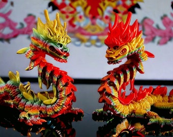 Flexi Chinese Imperial Dragon /jouet de bureau *haute définition* jouet fidget pour adultes et enfants