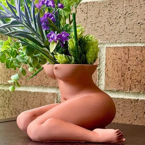 Positive Body Planter, woman body  Plant Pot, Body female Vase,  Plant Lover Gift with drainage hole, Mother’s Day