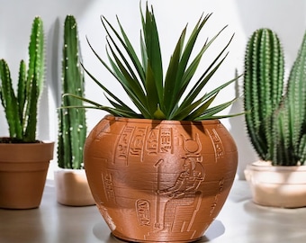 3D Printed Ancient Egypt Planter: Bioplastic Eco-Friendly Decor