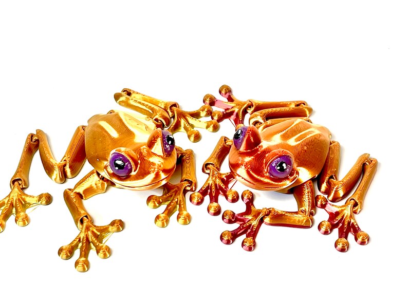 Grenouille mignonne fidget jouet articulé grenouille Flexi jouet peint à la main impression 3d grenouille verte cadeau pour les enfants image 5