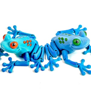 Grenouille mignonne fidget jouet articulé grenouille Flexi jouet peint à la main impression 3d grenouille verte cadeau pour les enfants image 1