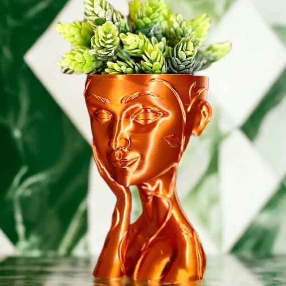 Vaso Sospeso In Terracotta Ceramica Ramblena | Modello D123 Con Fiori | 25x17x28 Cm | Fatto A Mano In Spagna
