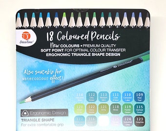 123-Pack Colored Pencils Set with Gift Case, 3-Color Sketch Pad