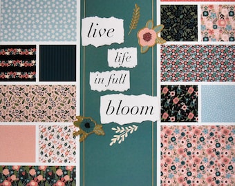 Vivez la vie en pleine floraison - Designpad 28 Sheets 2x14 Designs - CRAFT sensations