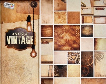 Antique Vintage - Designpad 24 x dopp.bedr. - CRAFT sensations