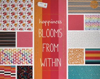 Happiness blooms from within - Designpad 28 Sheets 2x14 Designs - CRAFT sensations