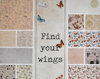 Trouvez vos ailes - Designpad 28 Feuilles 2x14 Designs - CRAFT sensations