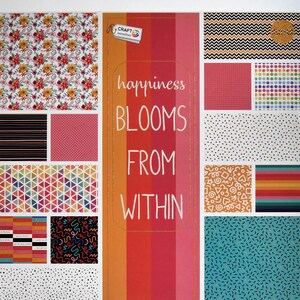 Geluk bloeit van binnenuit - Designpad 28 vellen 2x14 ontwerpen - CRAFT sensations