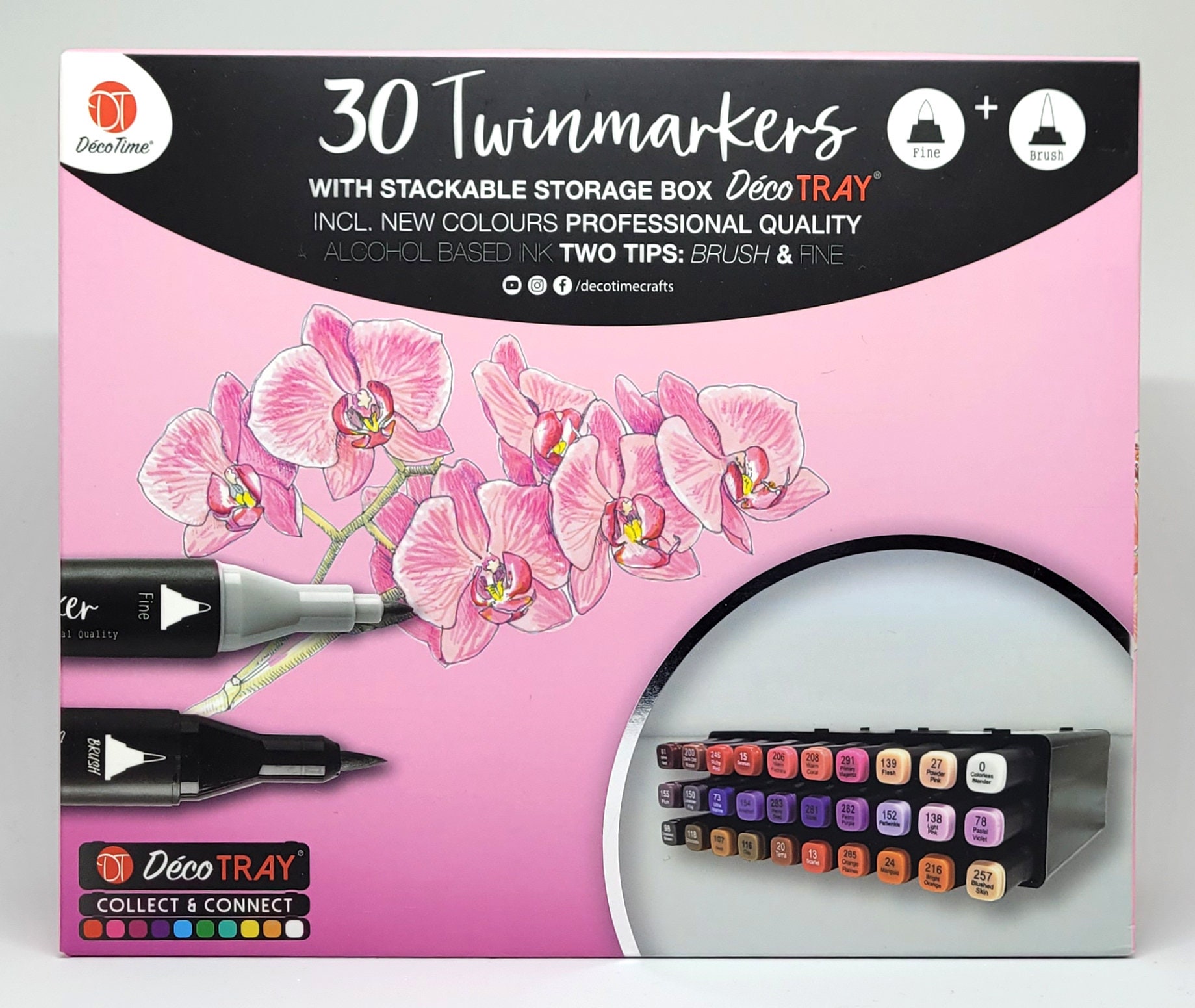 Double Pack 30 Twinmarkers Boîte de Rangement Empilable Fin & Pinceau  DécoTime - Etsy France