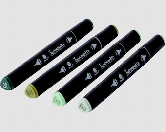 Colors: 210-279 | 1x DécoTime Twinmarker Fine & Brush – Alcohol Markers for Crafts