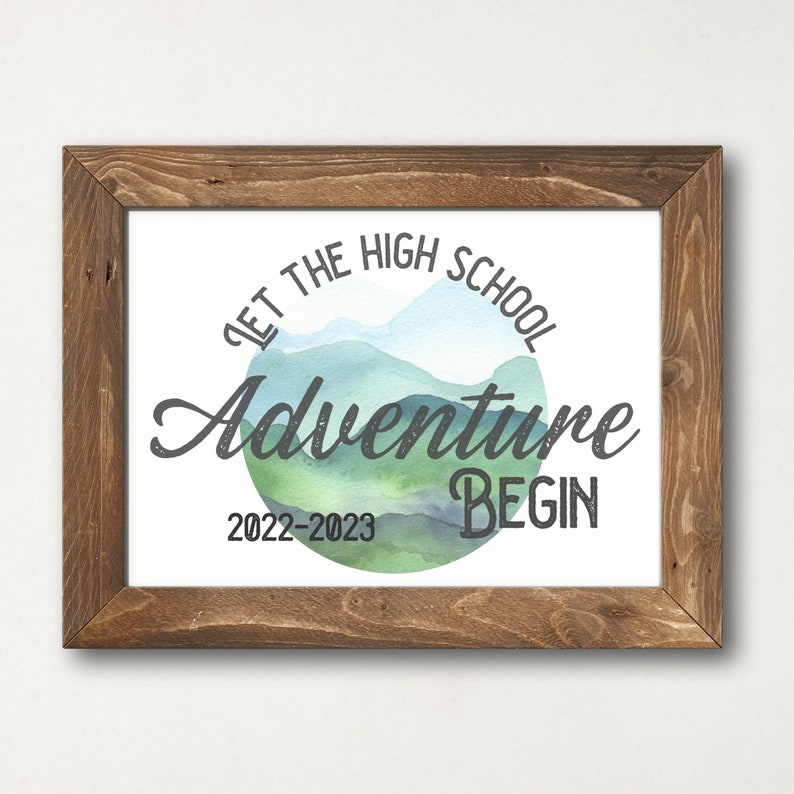 First Day of High School Sign, First Day of Freshman Year Sign ...
