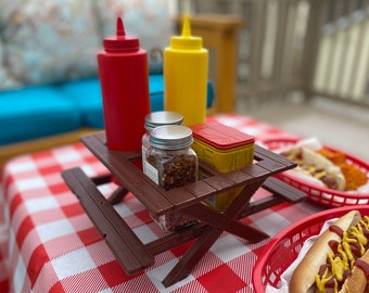 Picnic Table Condiment Holder - 3D Printed PLA