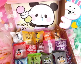 Caja de bocadillos Mochi - Merienda de caja Kawaii - Caja de golosinas asiáticas - Mochi japonés rosa de merienda asiática Kawaii - regalo de caja de dulces personalizado para los amantes de Japón