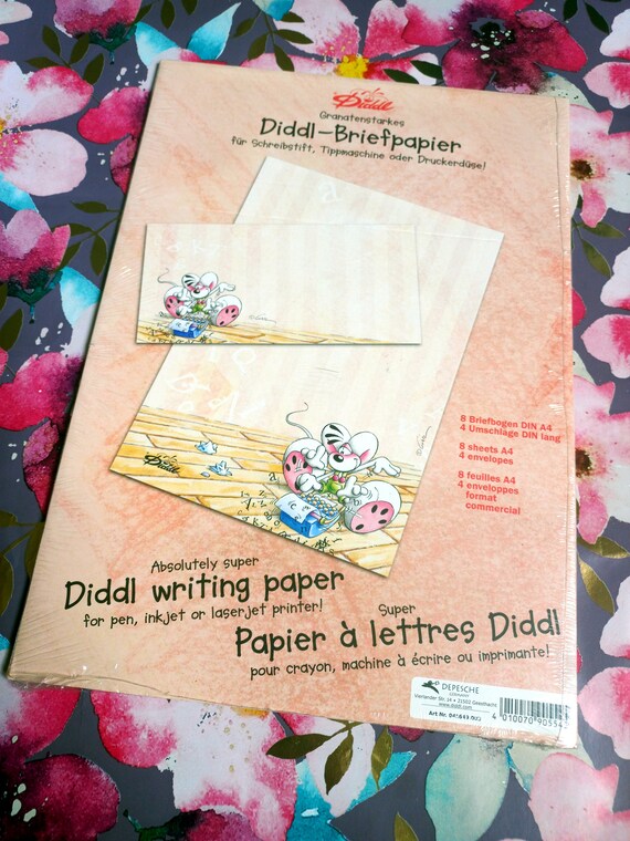 Diddl Writing Paper Set Letter Block Notes Notepad Sealed Rare 