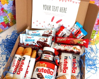 Personalisierte Nutella Schokoladenbox Snackbox Geschenk für sie Geschenk für ihn Verwöhnbox- italienische Ferrero Snacks Box - lustiger Geburtstag