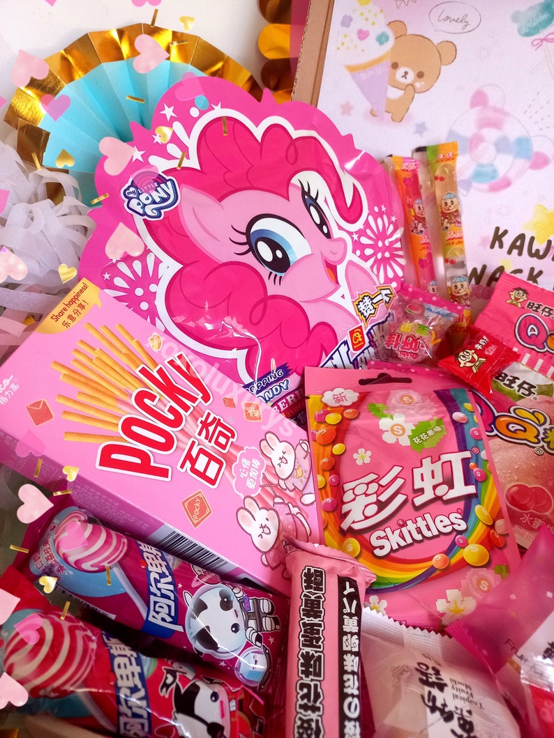 Asian Snack Box Pink Snacks Box Japanese Snacks Sakura Etsy