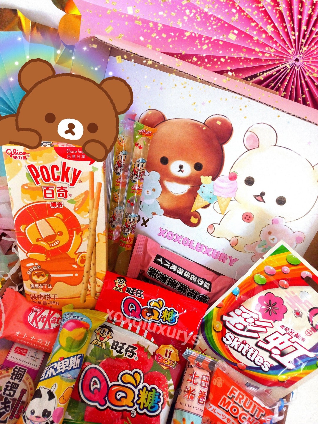 Kawaii Snack Box Asian Snacks Box Kawaii Rilakkuma Asian Treats Box