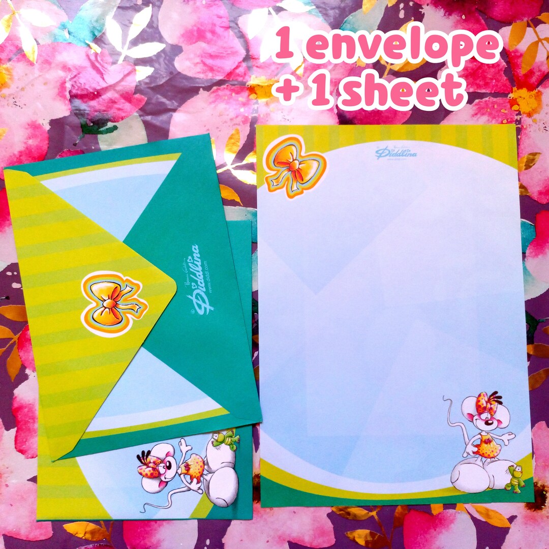 Vintage Letter Set DIDDL Paper Sheet Pen Pal Vintage Green Etsy