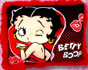 vintage betty boop pillow red hot pink bunny playboy pillow y2k room decor baddie bimbo girl bedroom bratz