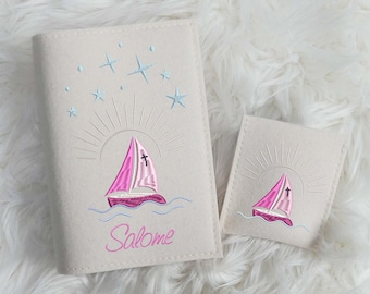 Digital embroidery file, set for 13 x 18 cm and 10 x 10 cm hoops, boats, stars, sunrise, 4x4", 5x7" hoops. Commercial use only.