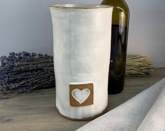 Large Vase | Flower Vase for Her | Wine Chiller | Handmade Wine Gift | Wine Lover Gift | Valentines Gift for Her | Modern Rustic Pottery