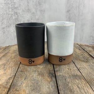 8th Anniversary Gift for Couple | Rustic Handmade Pottery Tumblers | Imperfect Artisan Aesthetic Cup |8 Year Anniversary Pottery Gift
