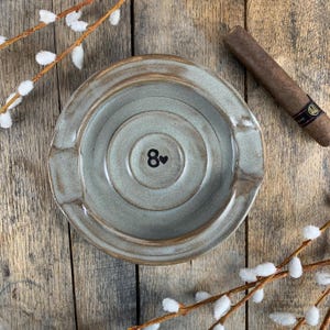 8th Anniversary Cigar Tray | Handmade Pottery Cigar Ashtray | 8th Year Gift for Him | Cigar Accessory Husband Gift | Anniversary Present