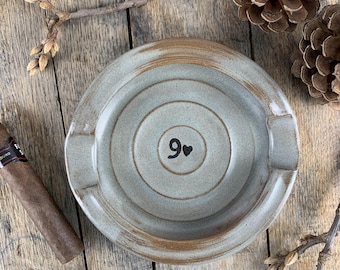9th Anniversary for Him Cigar Tray | Cigar Accessory Husband Gift | Unique Cigar Ashtray | 9th Year Wedding Anniversary Pottery for Husband