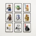 Star Wars wall art prints Size A4 Unframed Wall posters, A4 Starwars pictures - Popular Star wars watercolour effect, Kids room decor