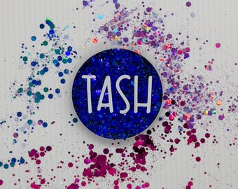 Aladdin Nights Name Badge | Custom Glitter Badge for Nurses | Midwife | Teacher | Doctor