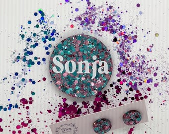 Ice Cream Name Badge | Custom Glitter Badge for Nurses | Midwife | Teacher | Doctor