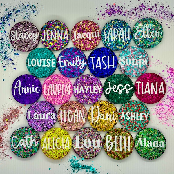 Placa identificativa / Insignia personalizada con purpurina para enfermeras / matronas / profesoras / médicas