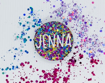 Fantasy Name Badge | Custom Glitter Badge for Nurses | Midwife | Teacher | Doctor