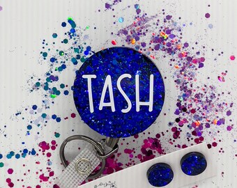 Aladdin Nights Name Badge Reels | Custom Glitter Badge for Nurses | Midwife | Teacher | Doctor