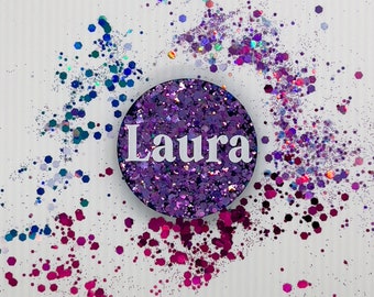Little Mermaid Name Badge | Custom Glitter Badge for Nurses | Midwife | Teacher | Doctor